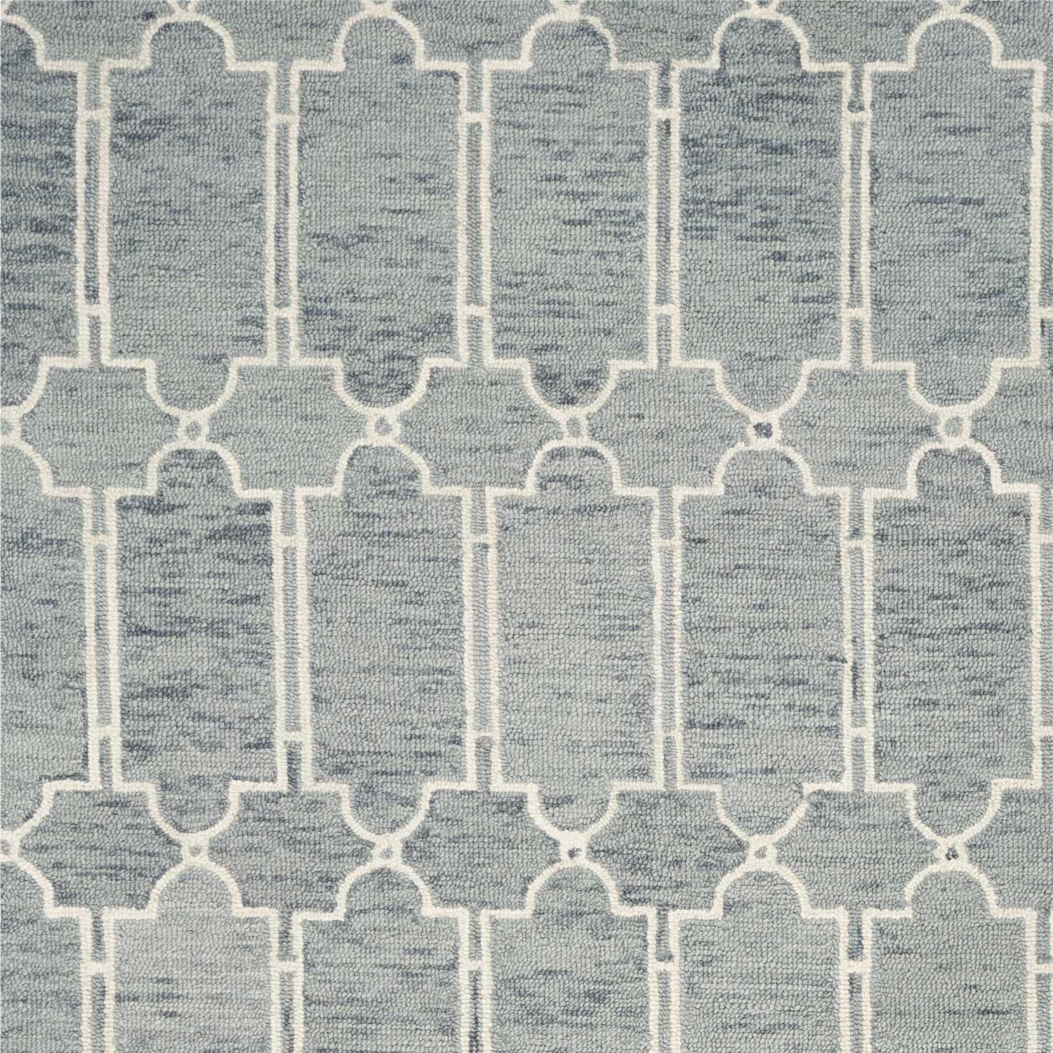 9' X 12'  Wool Blue Area Rug
