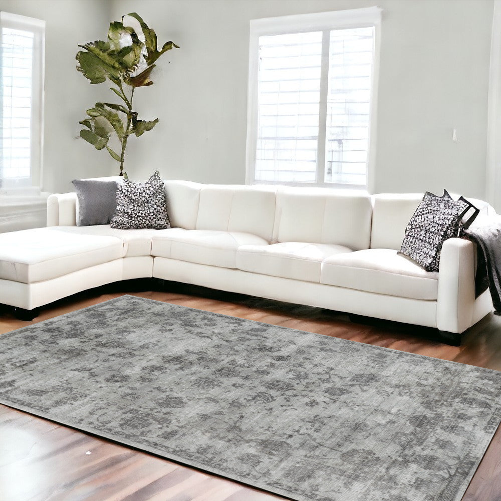 9' X 12' Grey Area Rug