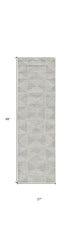 8' Ivory Wool Handmade Runner Rug