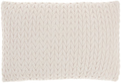 Ivory Chunky Braid Lumbar Pillow