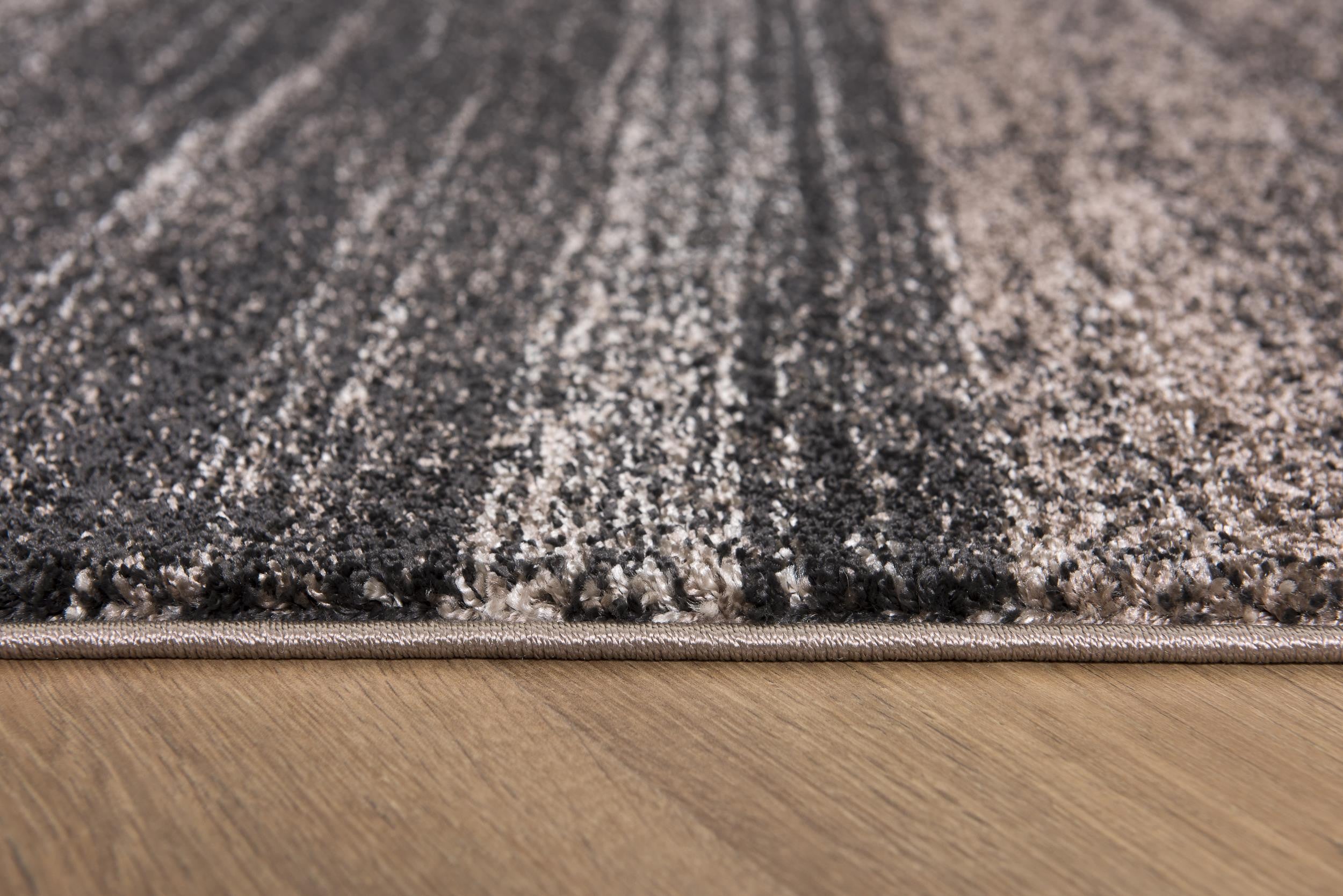 7’ X 9’ Brown And Beige Abstract Blocks Area Rug