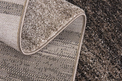 4’ X 6’ Brown And Beige Abstract Blocks Area Rug