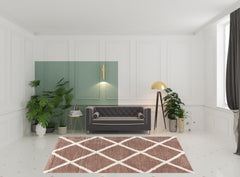 8' X 11' Beige Geometric Area Rug