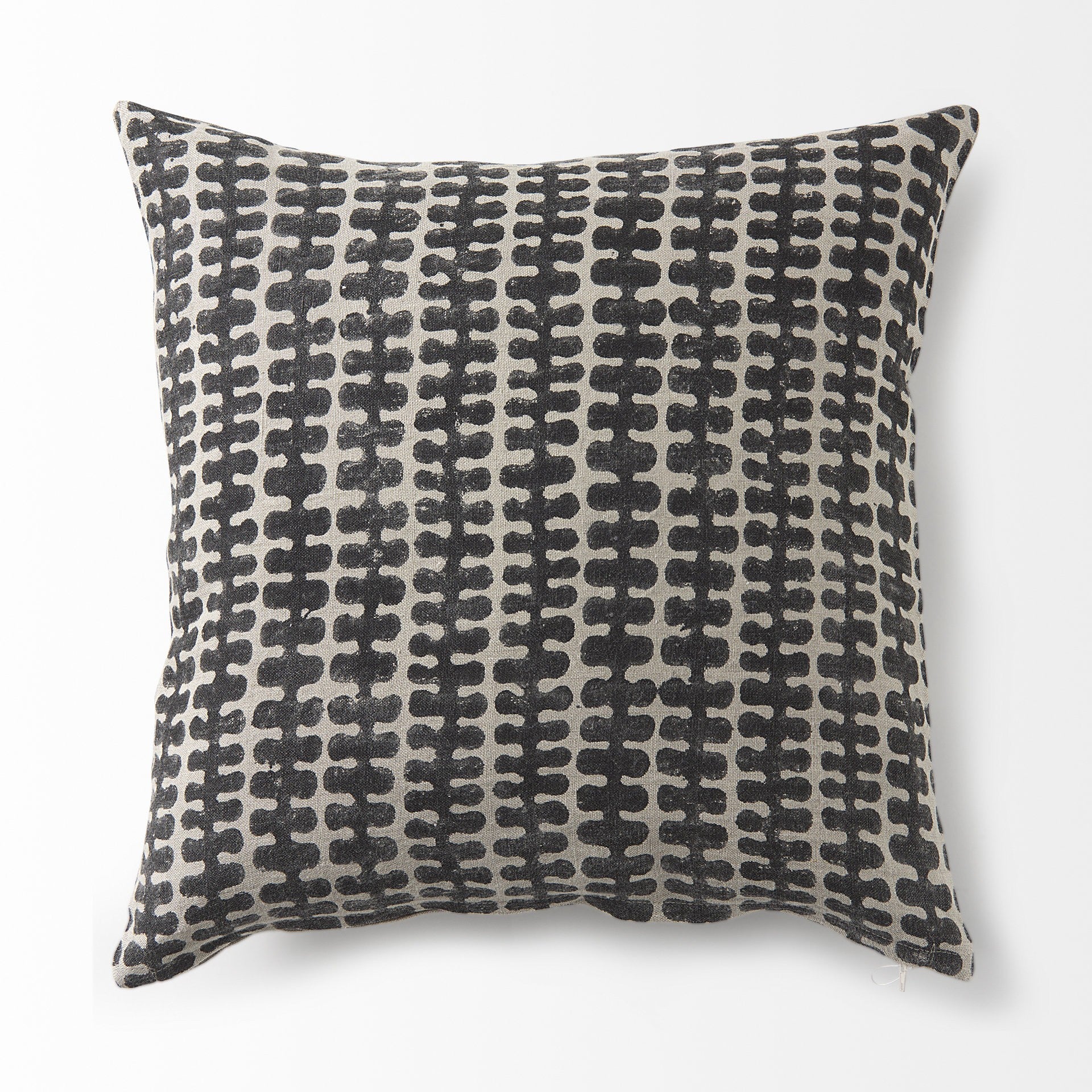 Light Gray And Black Throw Pillow Cover