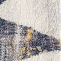 5' X 8' Cream Damask Area Rug