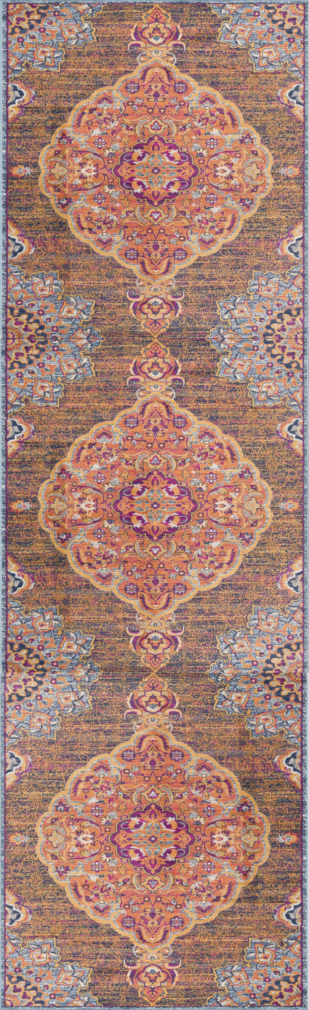 20' Rust Oriental Runner Rug