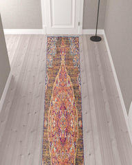 20' Rust Oriental Runner Rug