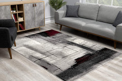 15' Gray Abstract Dhurrie Runner Rug