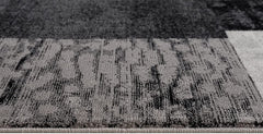 13' Runner Grey Checkered Power Loom Runner Rug