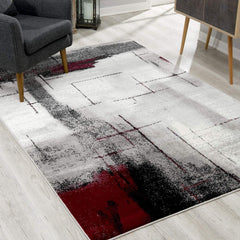 20' Gray Abstract Dhurrie Runner Rug