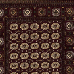 3’ x 20’ Red Eclectic Geometric Pattern Runner Rug