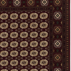 2’ x 20’ Red Eclectic Geometric Pattern Runner Rug