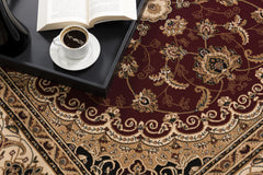 4’ x 6’ Red Floral Medallion Area Rug