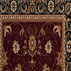 3’ x 15’ Red and Black Ornamental Runner Rug