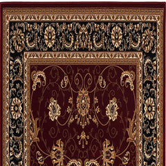 3’ x 15’ Red and Black Ornamental Runner Rug