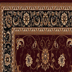 2’ x 8’ Red and Black Ornamental Runner Rug
