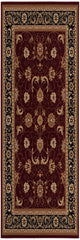 2’ x 8’ Red and Black Ornamental Runner Rug