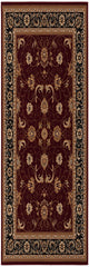 2’ x 8’ Red and Black Ornamental Runner Rug