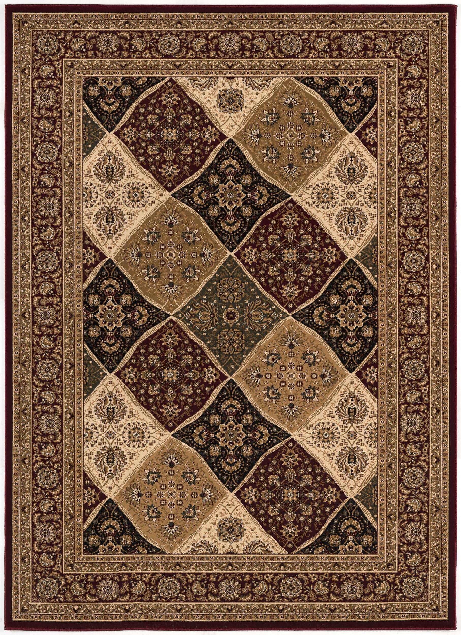 3’ x 15’ Red Decorative Diamonds Runner Rug
