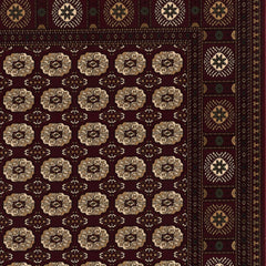 2’ x 13’ Red Eclectic Geometric Pattern Runner Rug