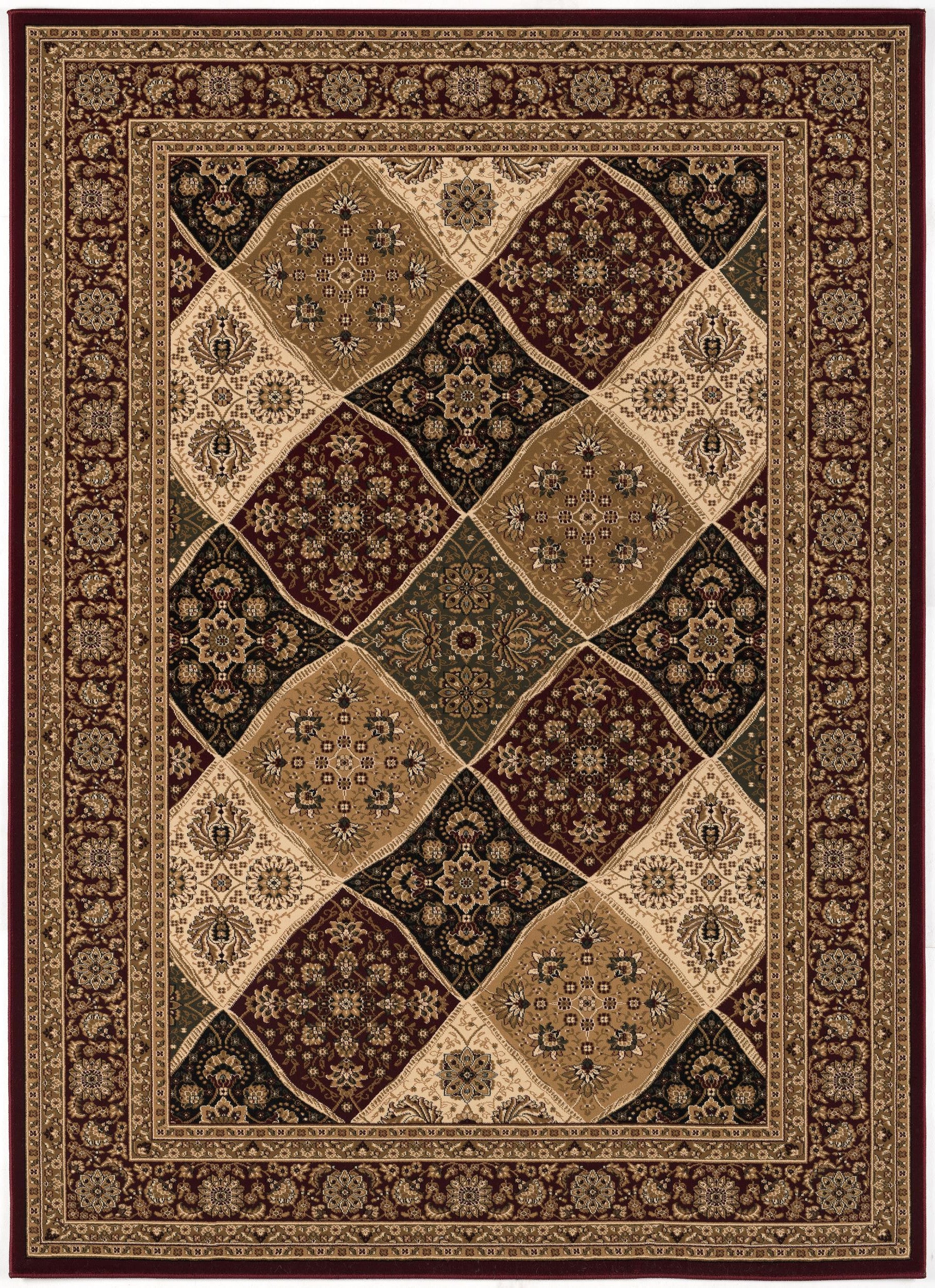 2’ x 13’ Red Decorative Diamonds Runner Rug