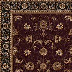 5’ x 8’ Red and Black Ornamental Area Rug