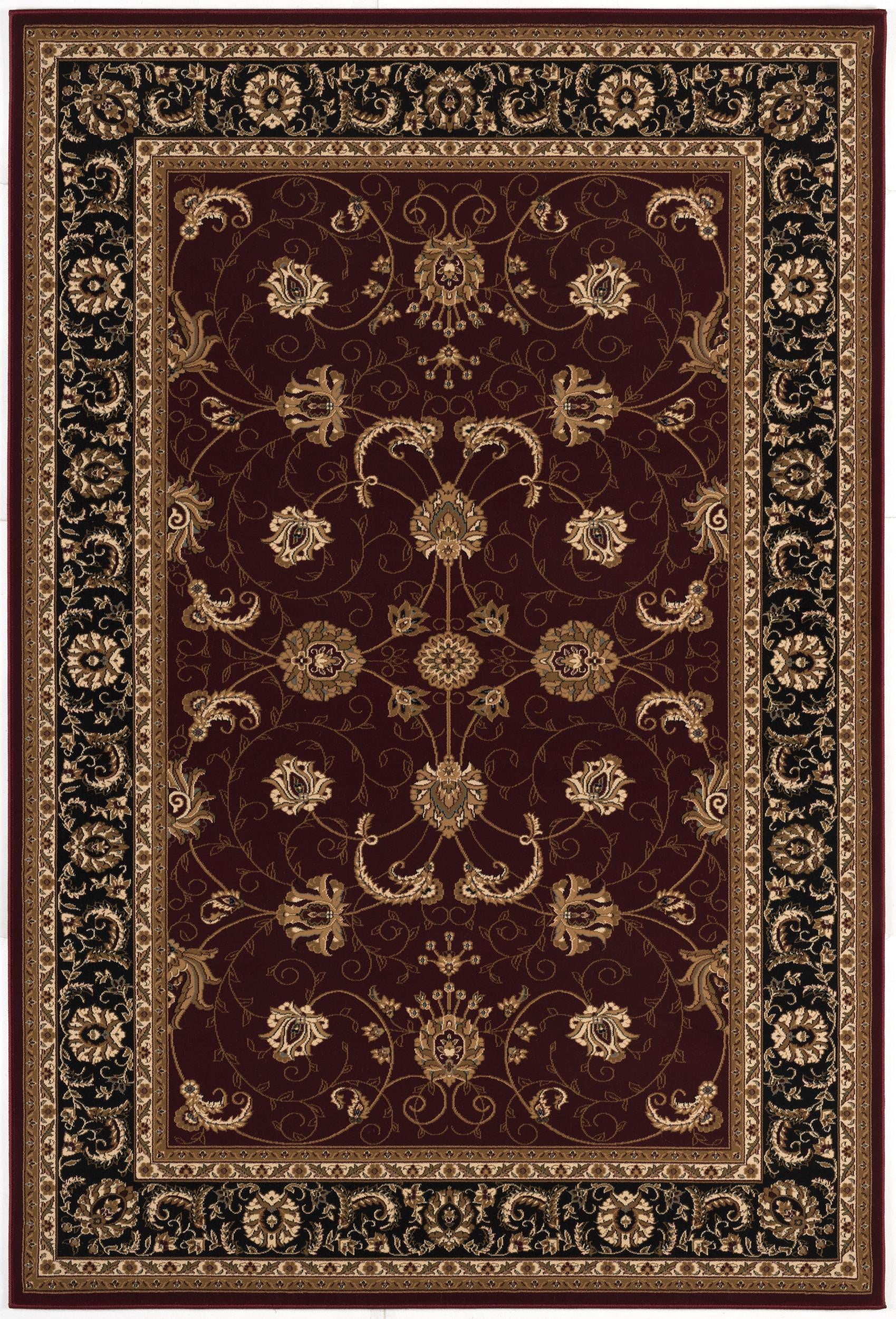 4’ x 6’ Red and Black Ornamental Area Rug