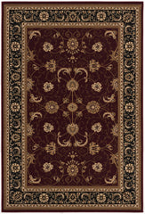 4’ x 6’ Red and Black Ornamental Area Rug