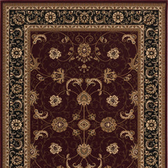 4’ x 6’ Red and Black Ornamental Area Rug