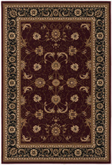 8’ x 11’ Red and Black Ornamental Area Rug