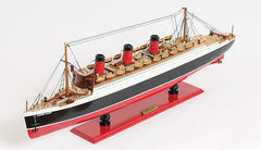 12" Black and Red RMS Queen Mary Large Boat Hand Painted Decorative Boat