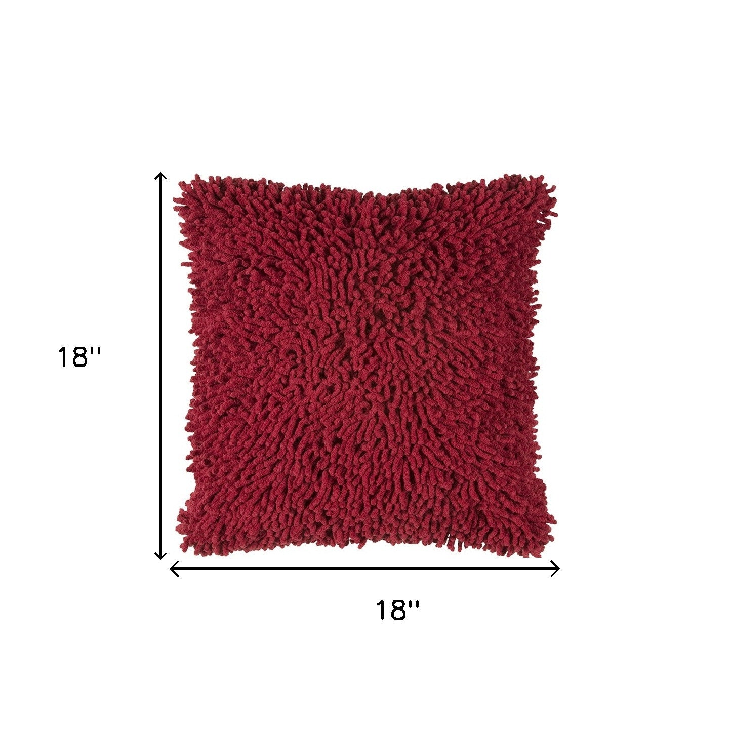 Red Boho Textured Modern Down Throw Pillow