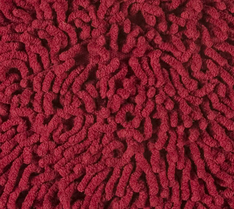 Red Boho Textured Modern Down Throw Pillow