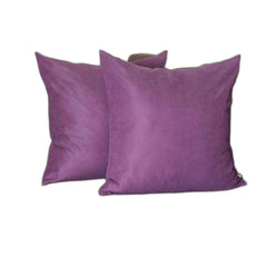 Set Of Two 26" X 26" Purple Polyester Zippered Pillow Cover