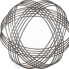 8.5" Gray Metal Decorative Orb