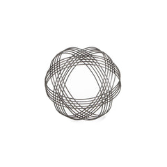 8.5" Gray Metal Decorative Orb