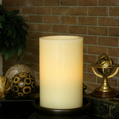 8" Ivory Flameless Pillar Candle