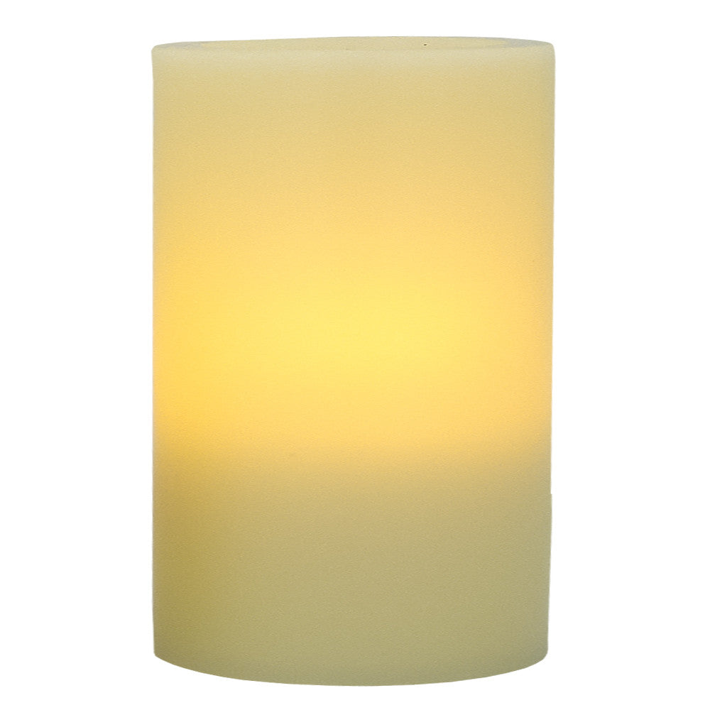 8" Ivory Flameless Pillar Candle