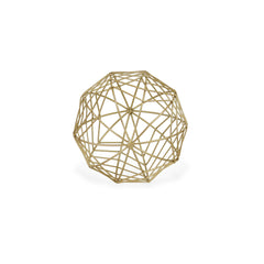 7" Gold Metal Decorative Orb