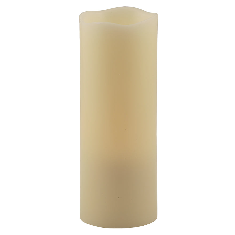 8" Ivory Flameless Pillar Candle