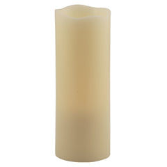 8" Ivory Flameless Pillar Candle