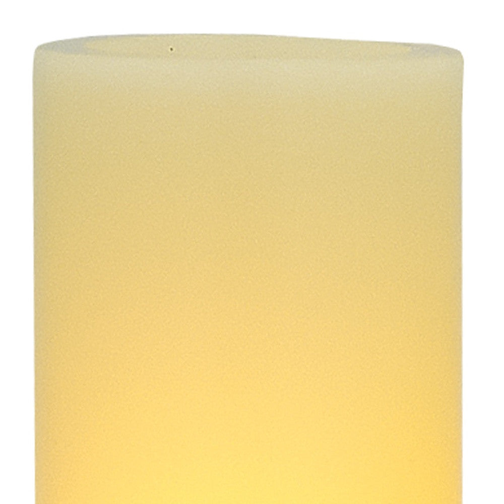 8" Ivory Flameless Pillar Candle