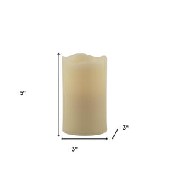 5" Ivory Flameless Pillar Candle