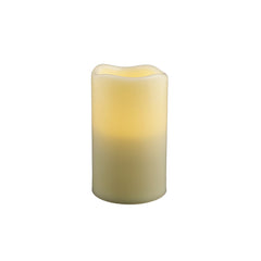 5" Ivory Flameless Indoor Outdoor Pillar Candle