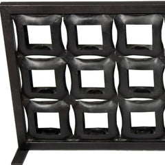 23" Black Iron Floor Tealight 18-Candle Holder