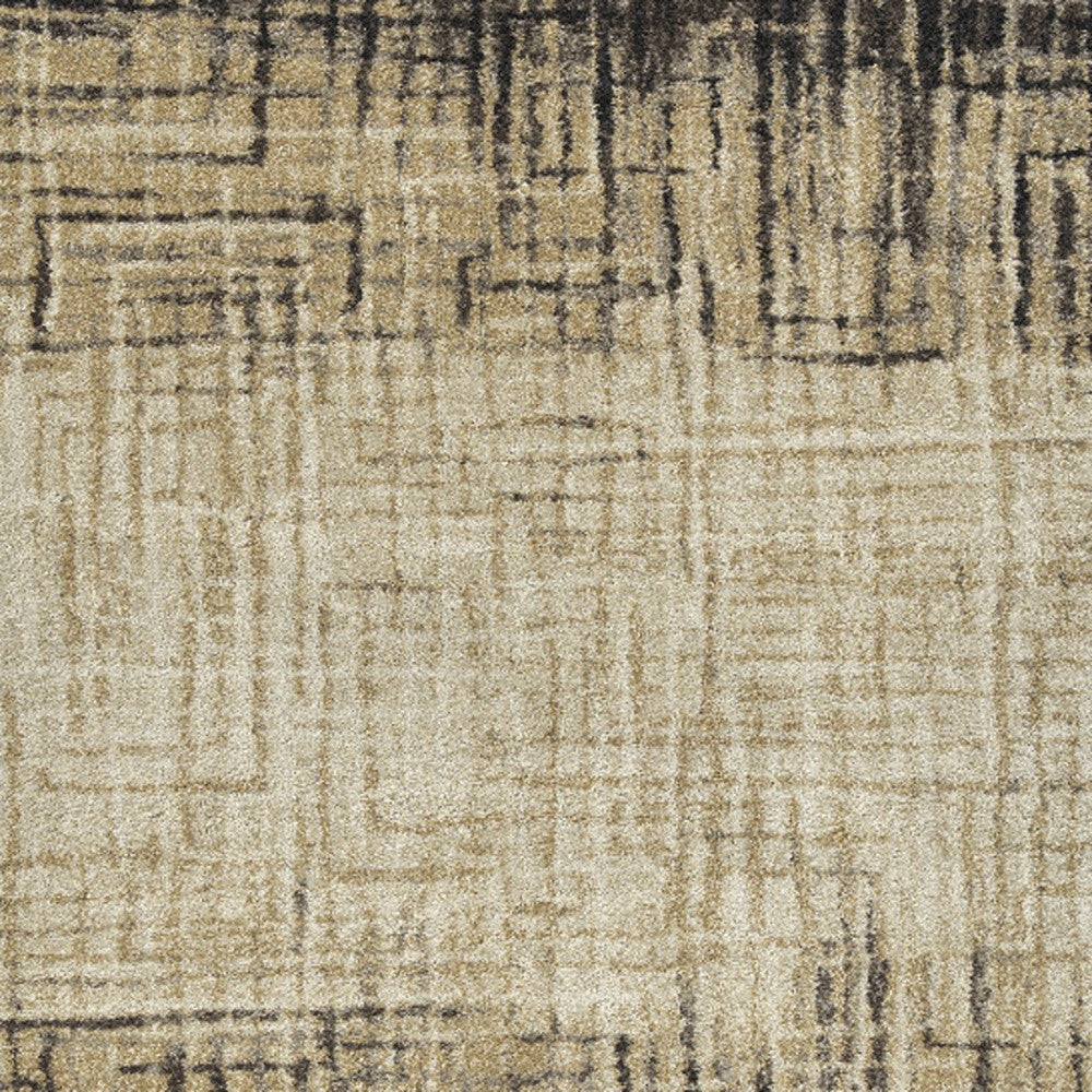 3' X 5' Brown Ombre Abstract Area Rug