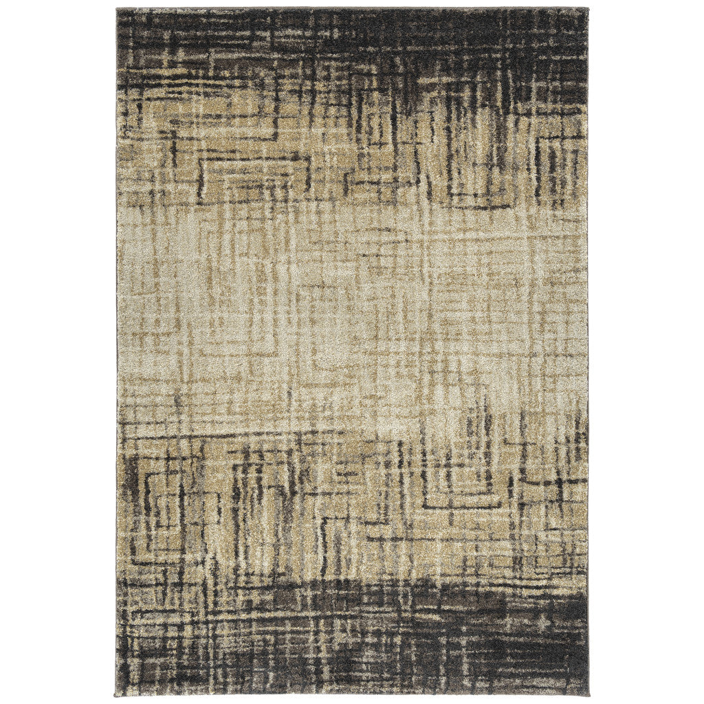 3' X 5' Brown Ombre Abstract Area Rug