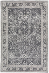 3' X 5' Grey Oriental Distressed Non Skid Area Rug
