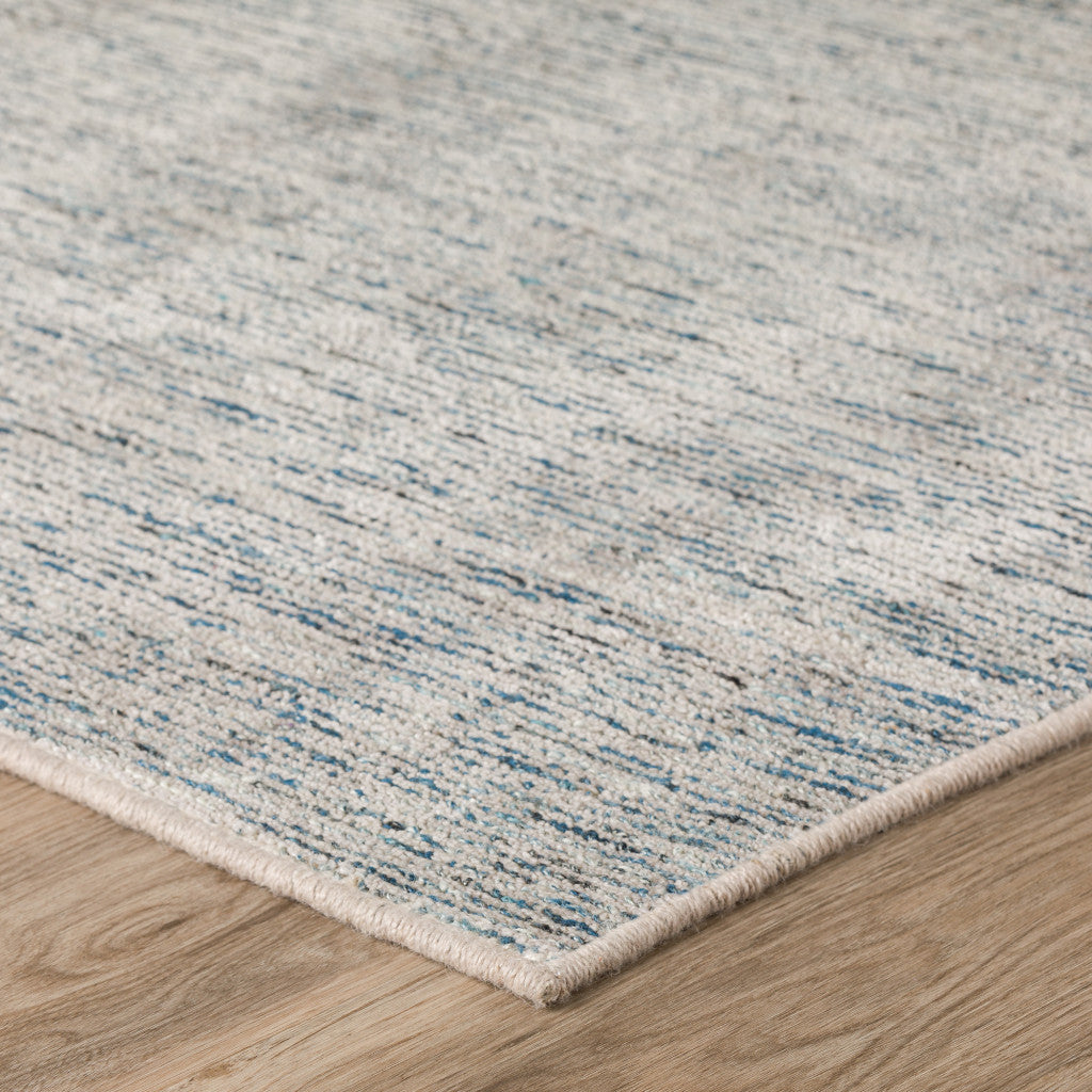 5' X 8' Blue Wool Hand Loomed Handmade Area Rug