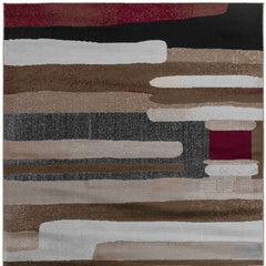 4' X 6' Brown Abstract Area Rug